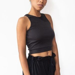 NWT Tonle Rib Crop Top - Black